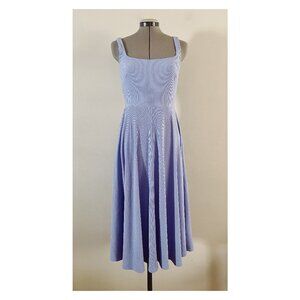 ASTR Sz S Cornflower Blue Wrap Back Midi Dress in Ribbed Knit